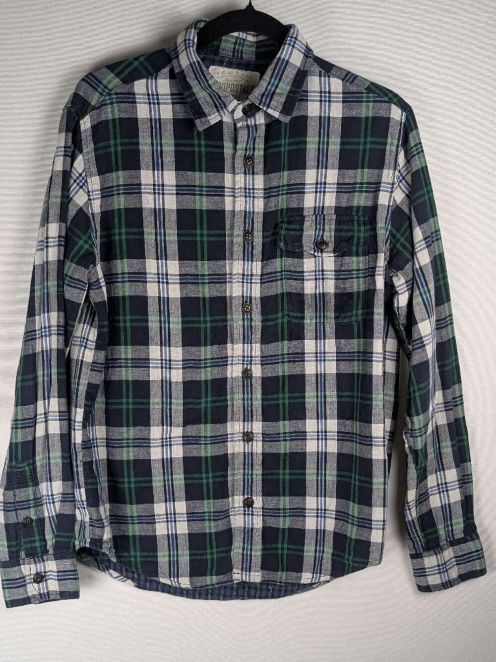 Aeropostale Men's Long Sleeve 100% Cotton Plaid Shirt Size S